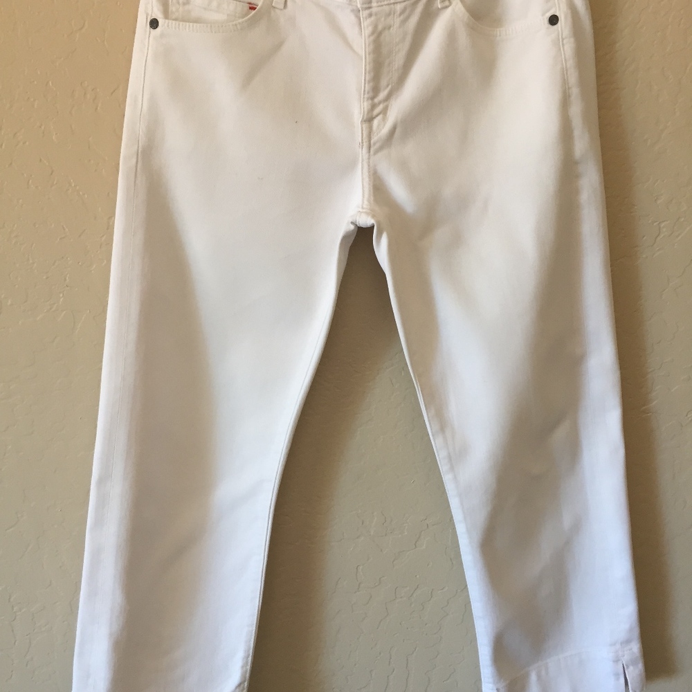 Cj by Cookie Johnson Mercy's Crop White Jeans